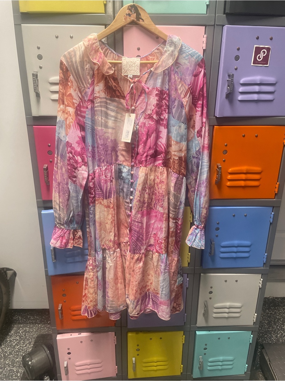 Johnny Was Women’s Ruffle Tiered Dress - Pink Multicolor, NWT